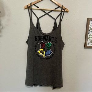 Torrid Harry Potter Hogwarts crest strappy grey tank top 4XL